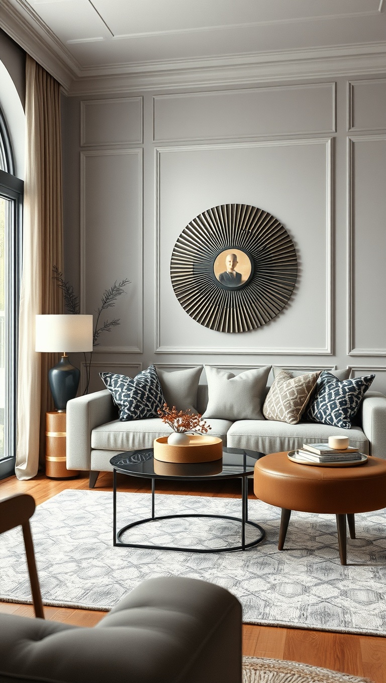 25 Cozy Ideas to Transform Your Living Room into a Comfy Oasis - 17. Create a Focal Point with a Statement Piece