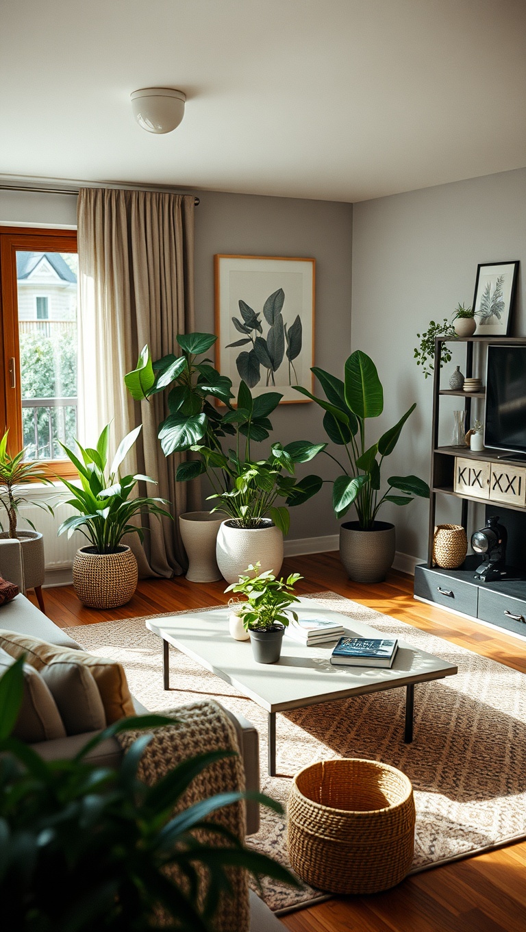25 Cozy Living Room Ideas to Create Your Perfect Retreat - Add a Touch of Nature: Bring in Houseplants