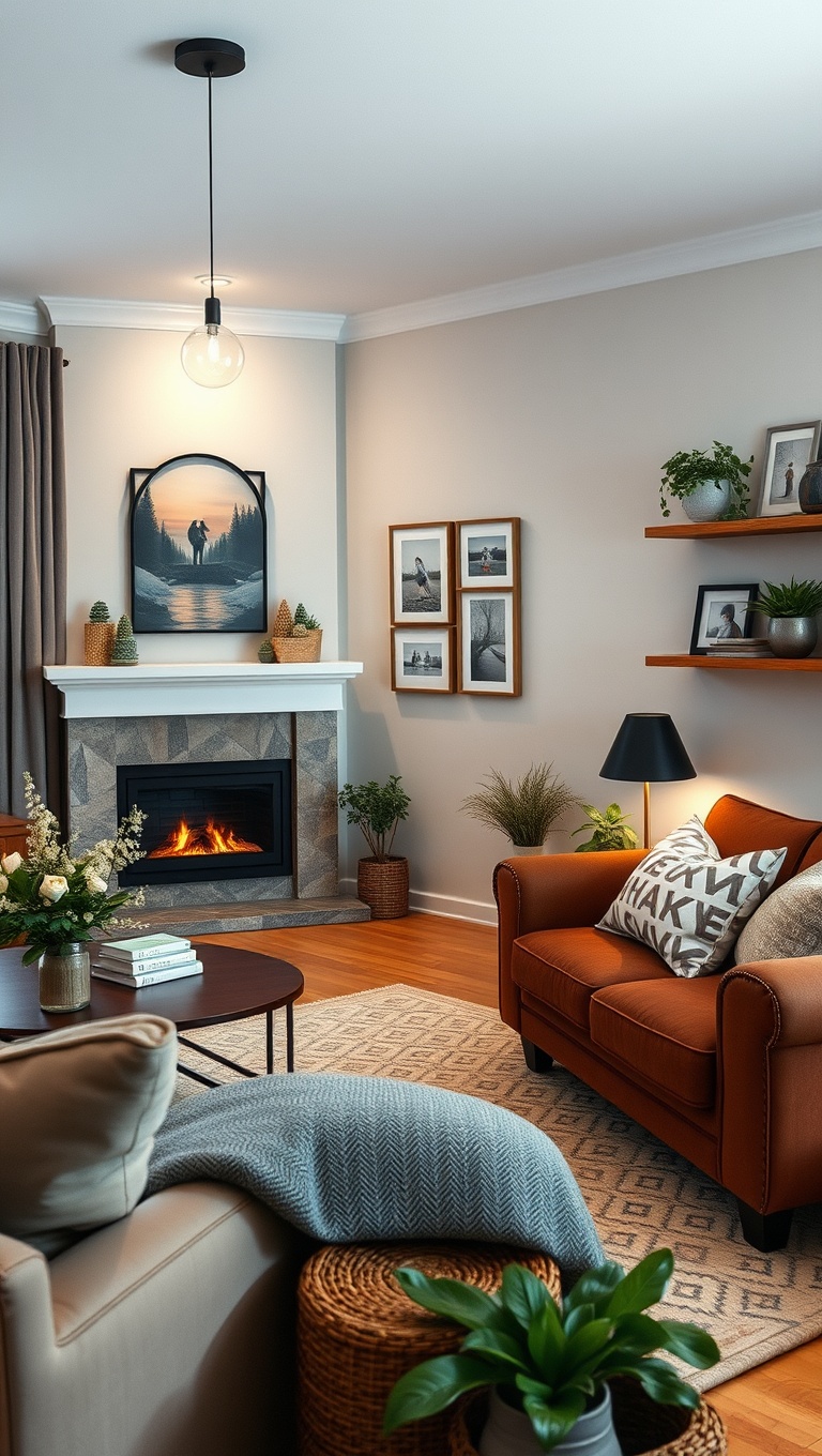 25 Cozy Living Room Ideas to Create Your Perfect Retreat - Personal Touch: Decorate with Family Photos