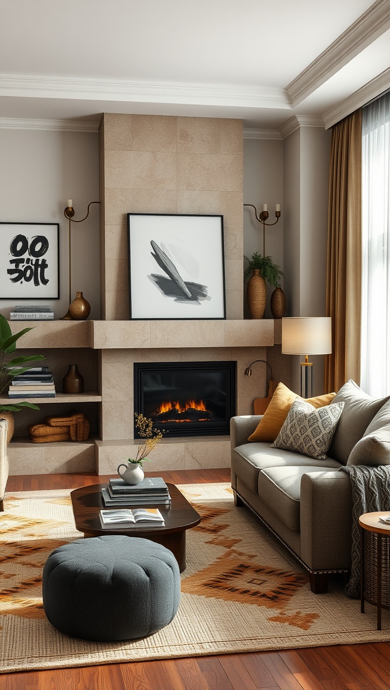 25 Cozy Living Room Ideas to Create Your Perfect Retreat - Layered Textures: Mix Fabrics for Comfort