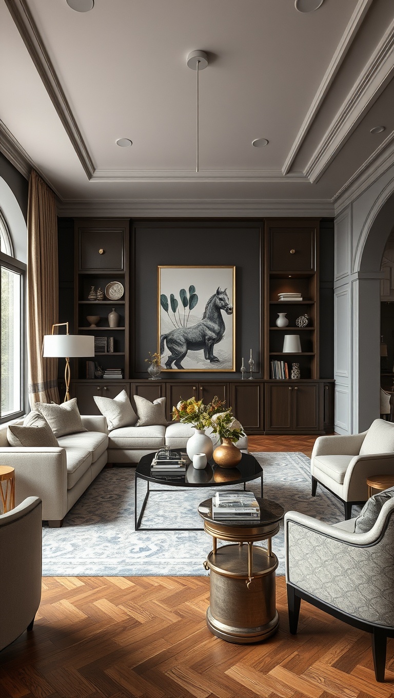 25 Stunning Ideas to Create Your Dream Elegant Living Room - 25. Mix and Match Styles for Eclectic Elegance