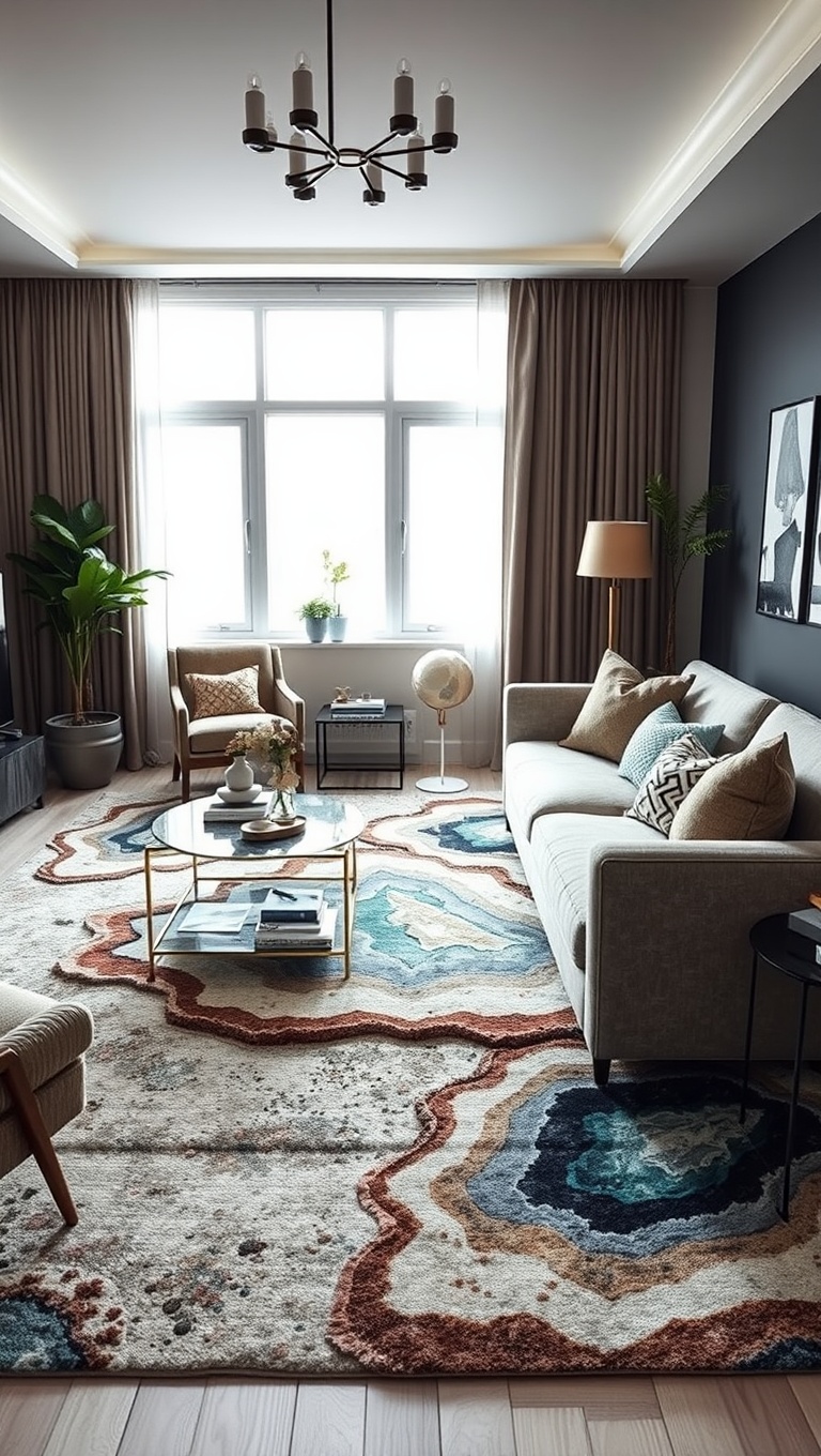 25 Stunning Geode Furniture Ideas to Transform Your Living Room - 8. Gorgeous Geode Area Rugs