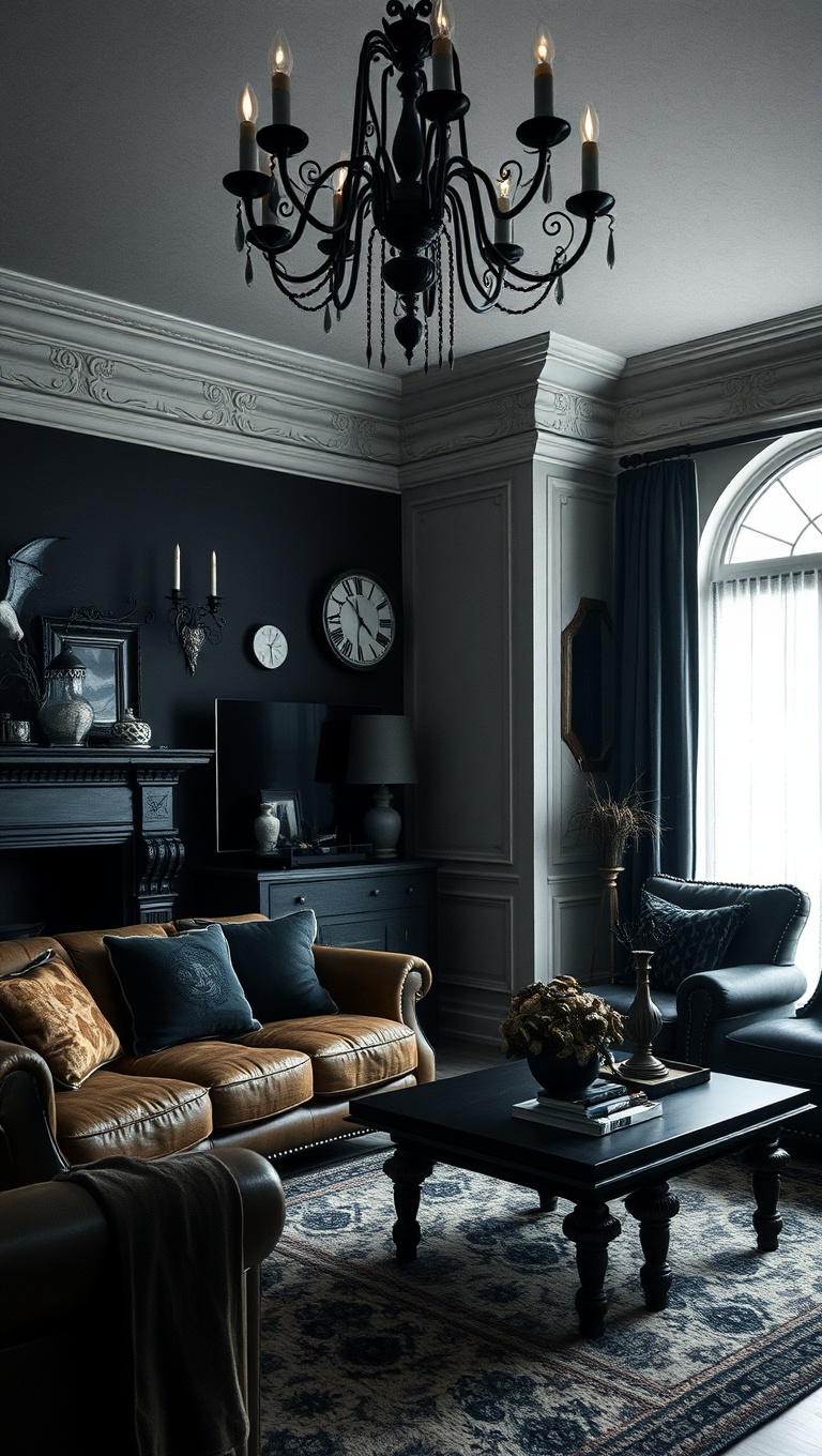 25 Spooktacular Ideas for Your Gothic Living Room - Haunting Accessories