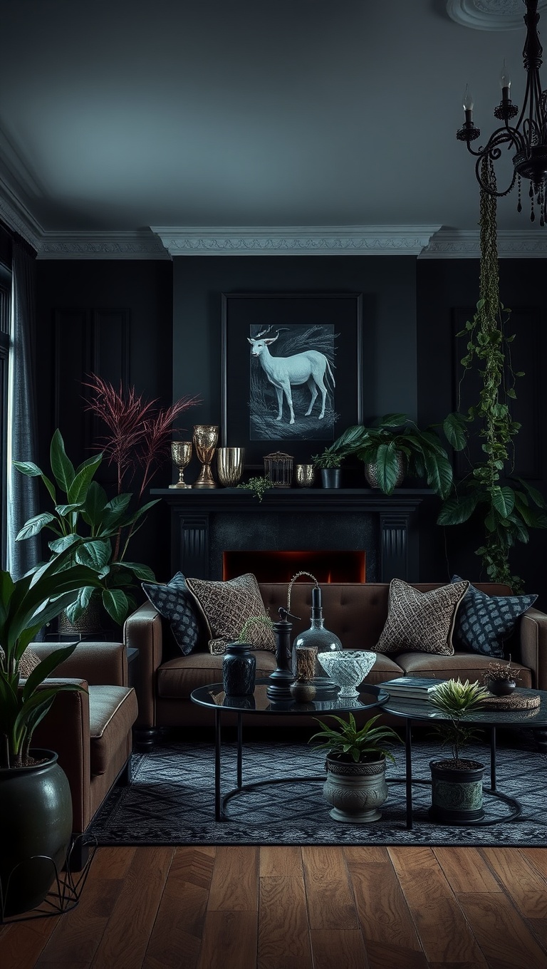 25 Spooktacular Ideas for Your Gothic Living Room - Spooky Plants