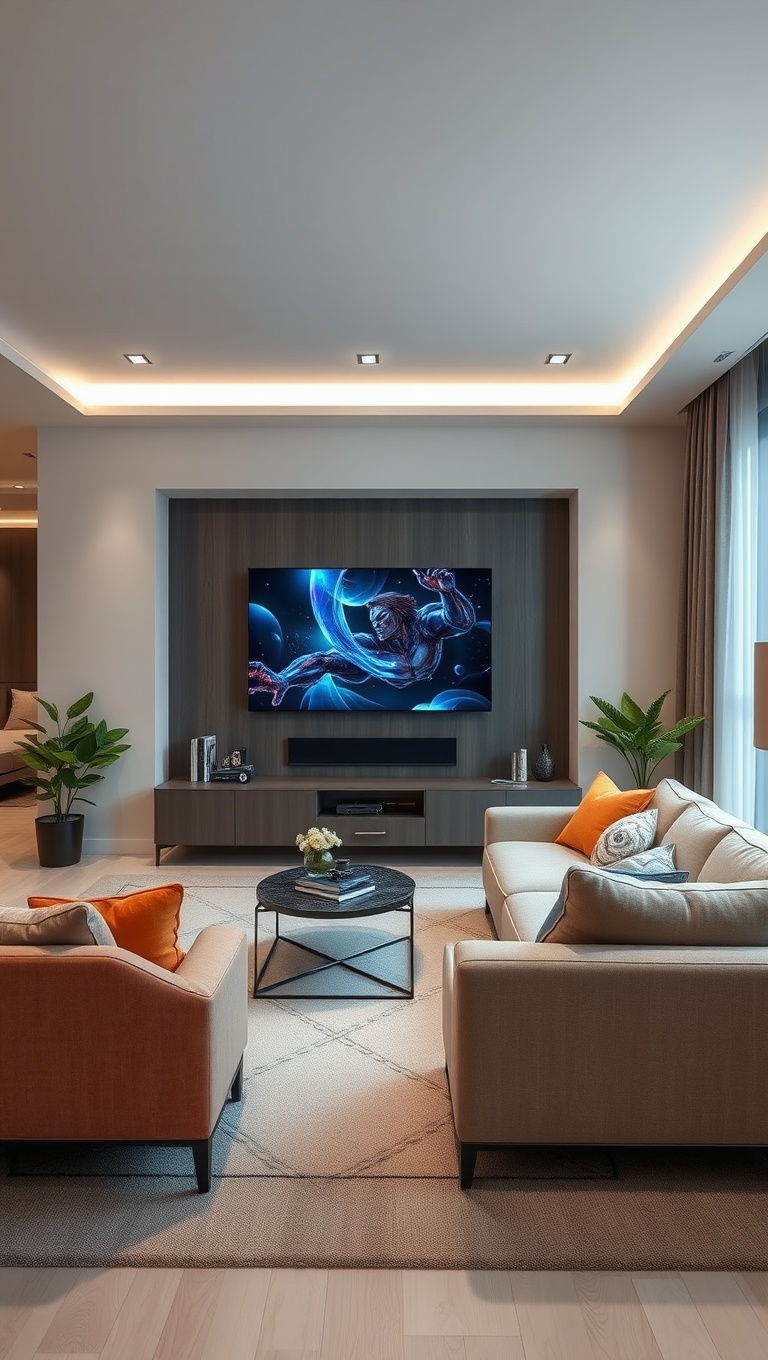 25 High-Tech Living Room Ideas to Elevate Your Space - 21. Use Interactive Touchscreen Displays