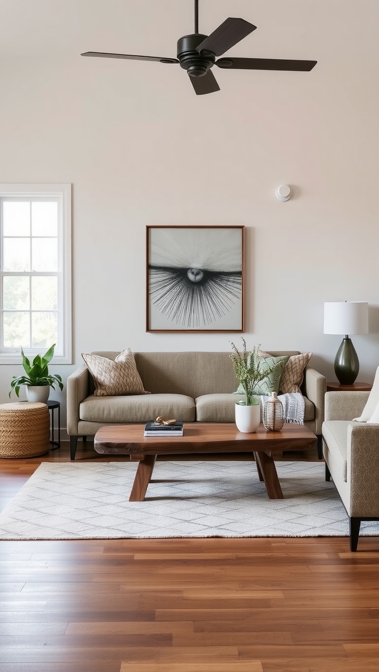 25 Stunning Ideas for Living Edge Furniture in Your Living Room - 8. Style Your Space with an Artistic Wood Bench