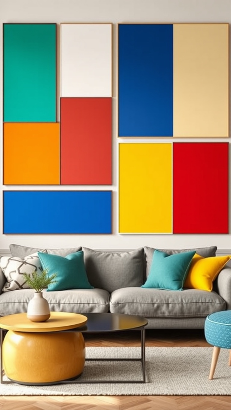 25 Fabulous Ideas for Living Room Wall Decor That Will Transform Your Space - 10. Bold Color Blocks