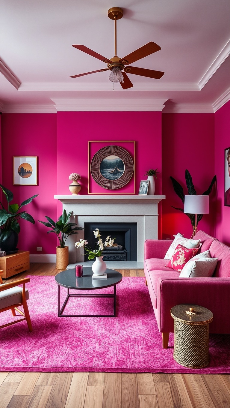 25 Vibrant Ideas for a Magenta Living Room Makeover - DIY Magenta Crafts for Personal Touch