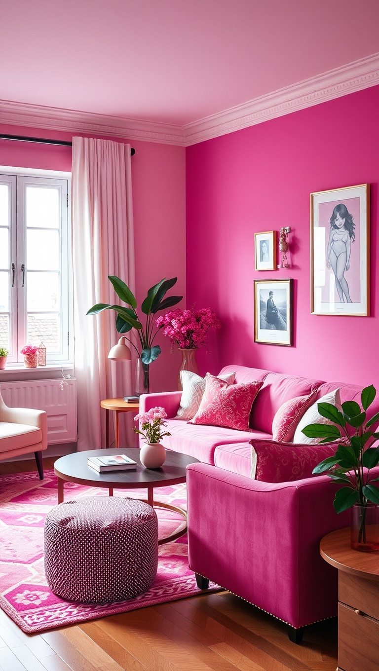 25 Vibrant Ideas for a Magenta Living Room Makeover - 24. Whimsical Magenta Decor Items