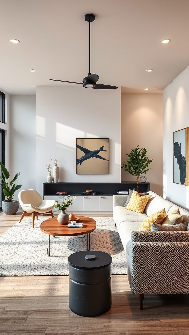 25 Gorgeous Ideas for Mid Century Modern Living Rooms - Highlight Architectural Details