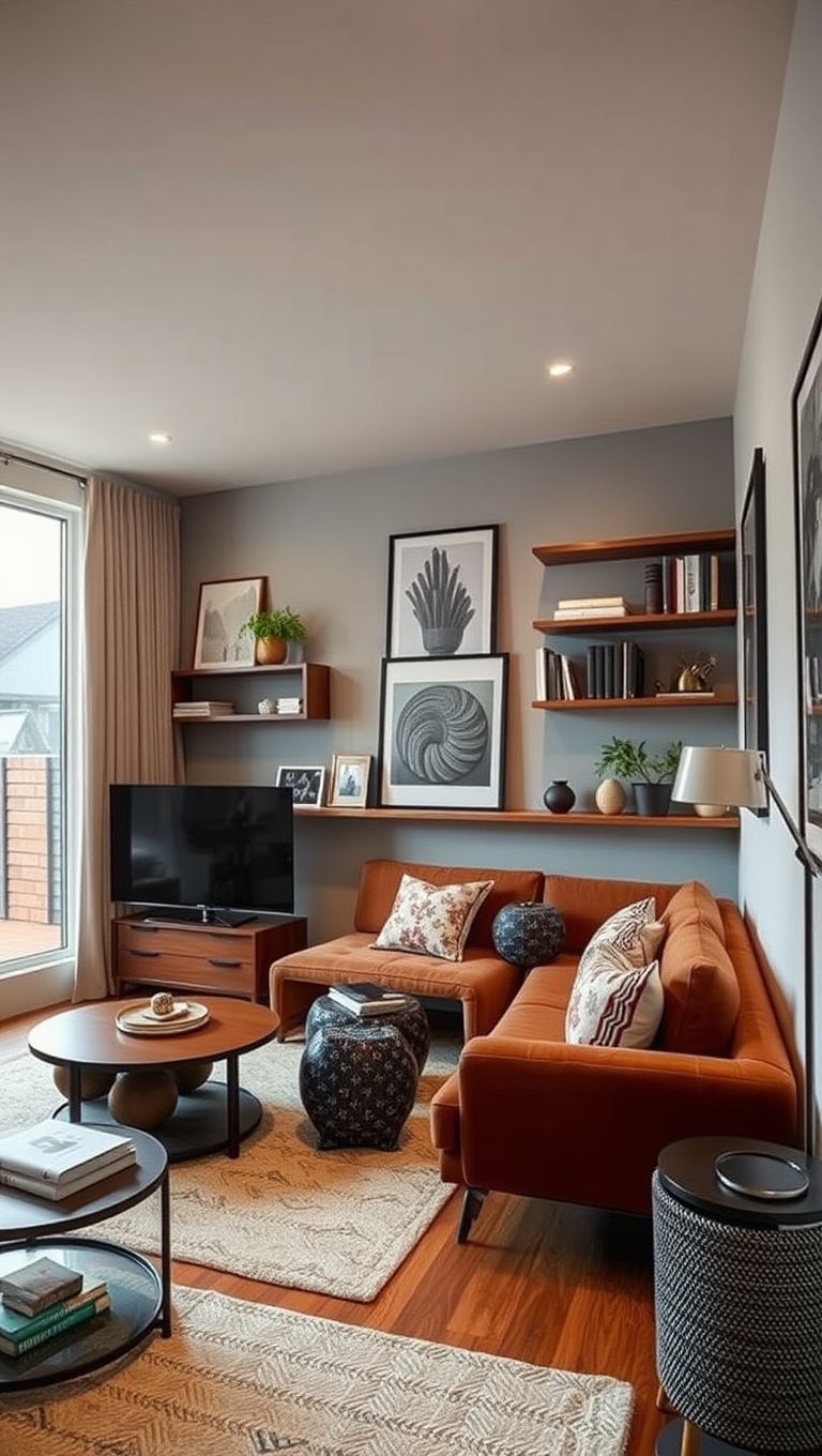 25 Creative Ideas for Your Oddly Shaped Living Room - 5. Add Built-In Shelves for Storage and Style