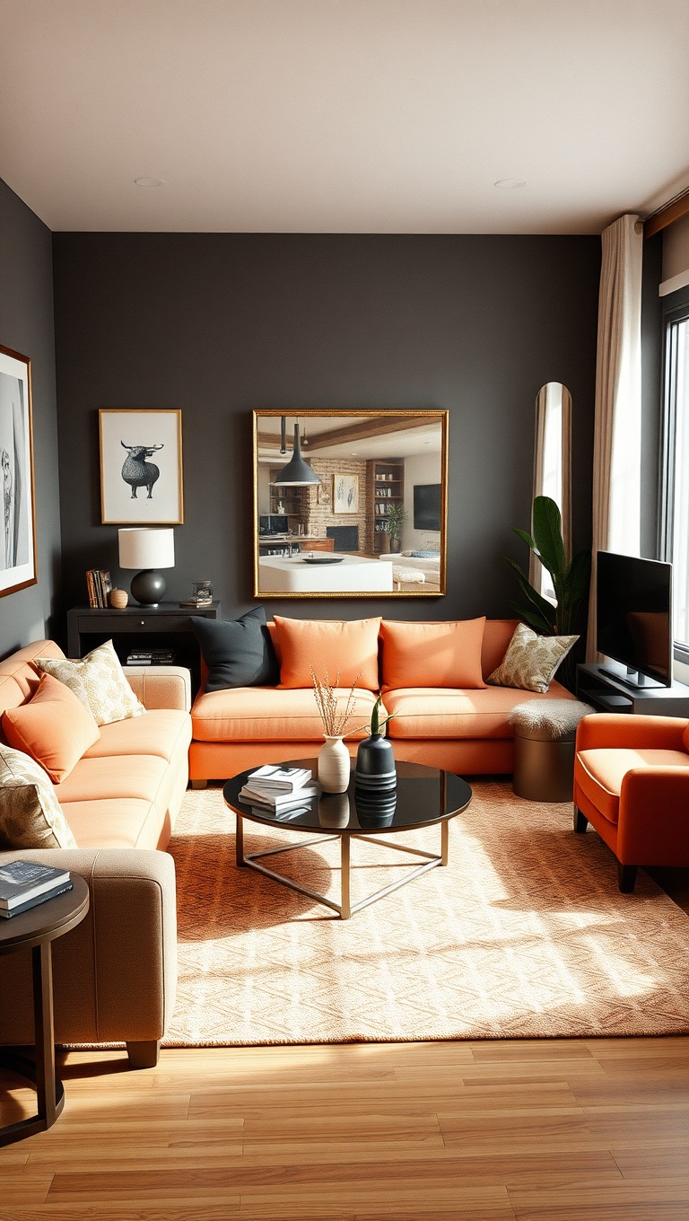 25 Creative Ideas for Your Oddly Shaped Living Room - 8. Use Mirrors to Expand the Space