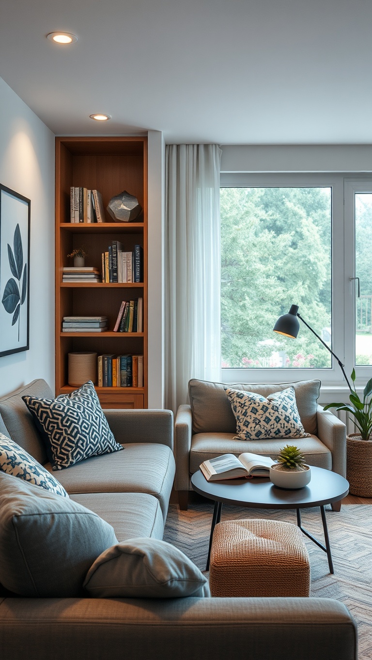 25 Chic Ideas for an Organized Living Room You'll Love - 3. Create a Cozy Reading Nook