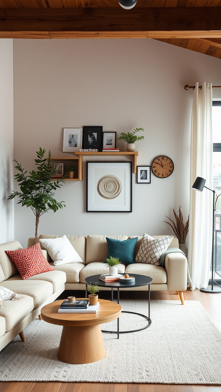 25 Chic Ideas for an Organized Living Room You'll Love - 5. Go Vertical: Use Wall Space Wisely