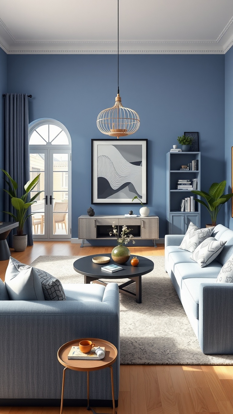 25 Periwinkle Living Room Ideas to Brighten Your Home - 18. Create a Periwinkle Game Area