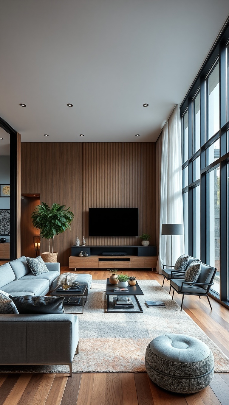 25 Sleek Living Room Ideas to Transform Your Space - 20. Utilize Vertical Space: Go Up, Not Out