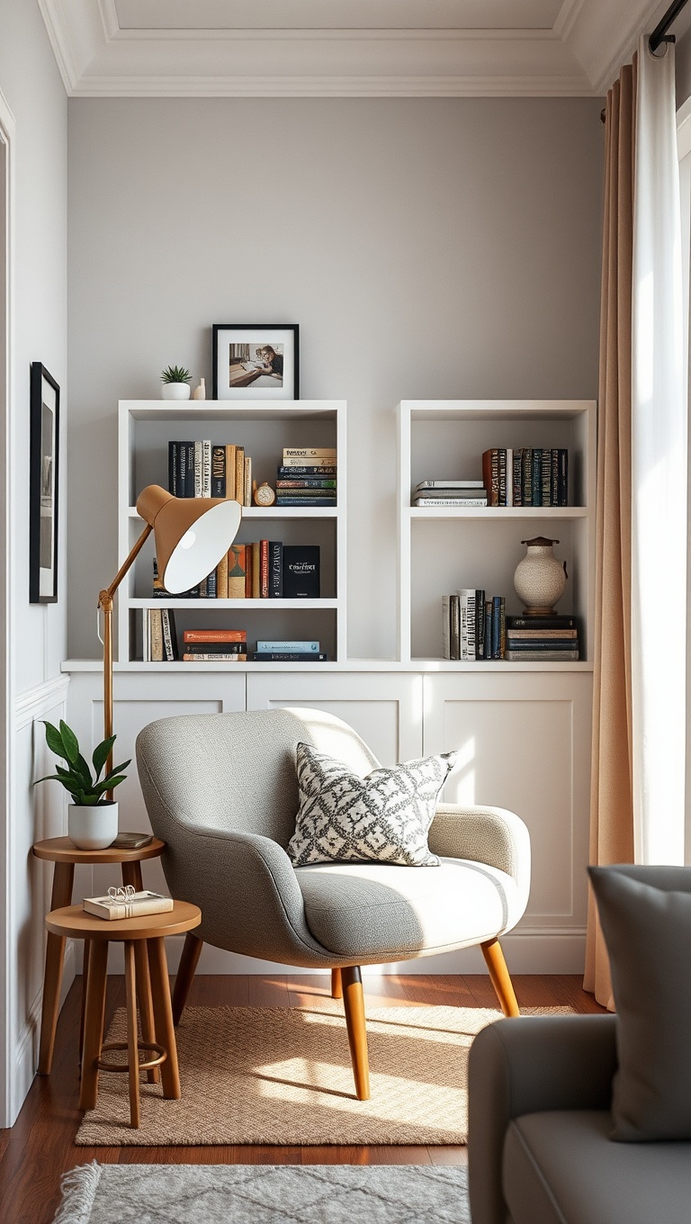 25 Bright Ideas for Transforming Your Small Living Room - 17. Create a Reading Nook with a Chair
