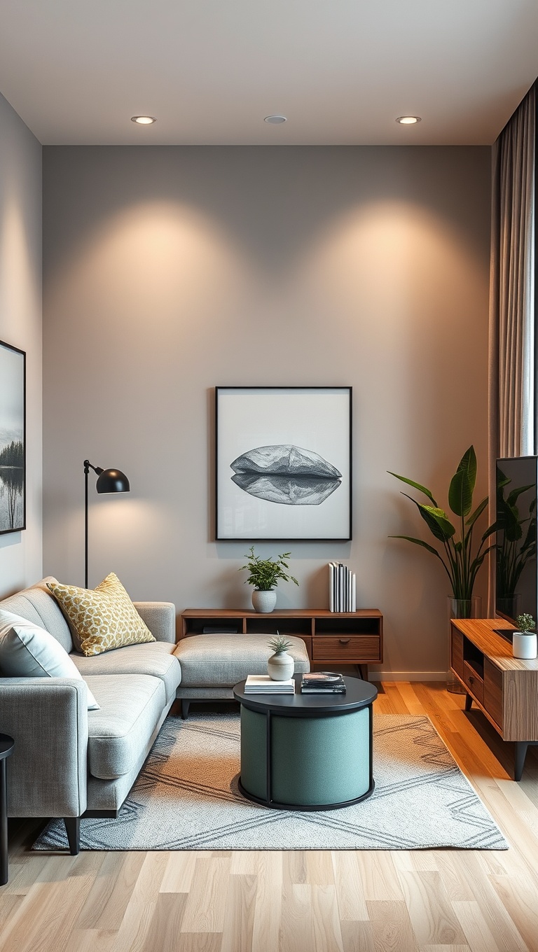 25 Bright Ideas for Transforming Your Small Living Room - 8. Incorporate Smart Lighting
