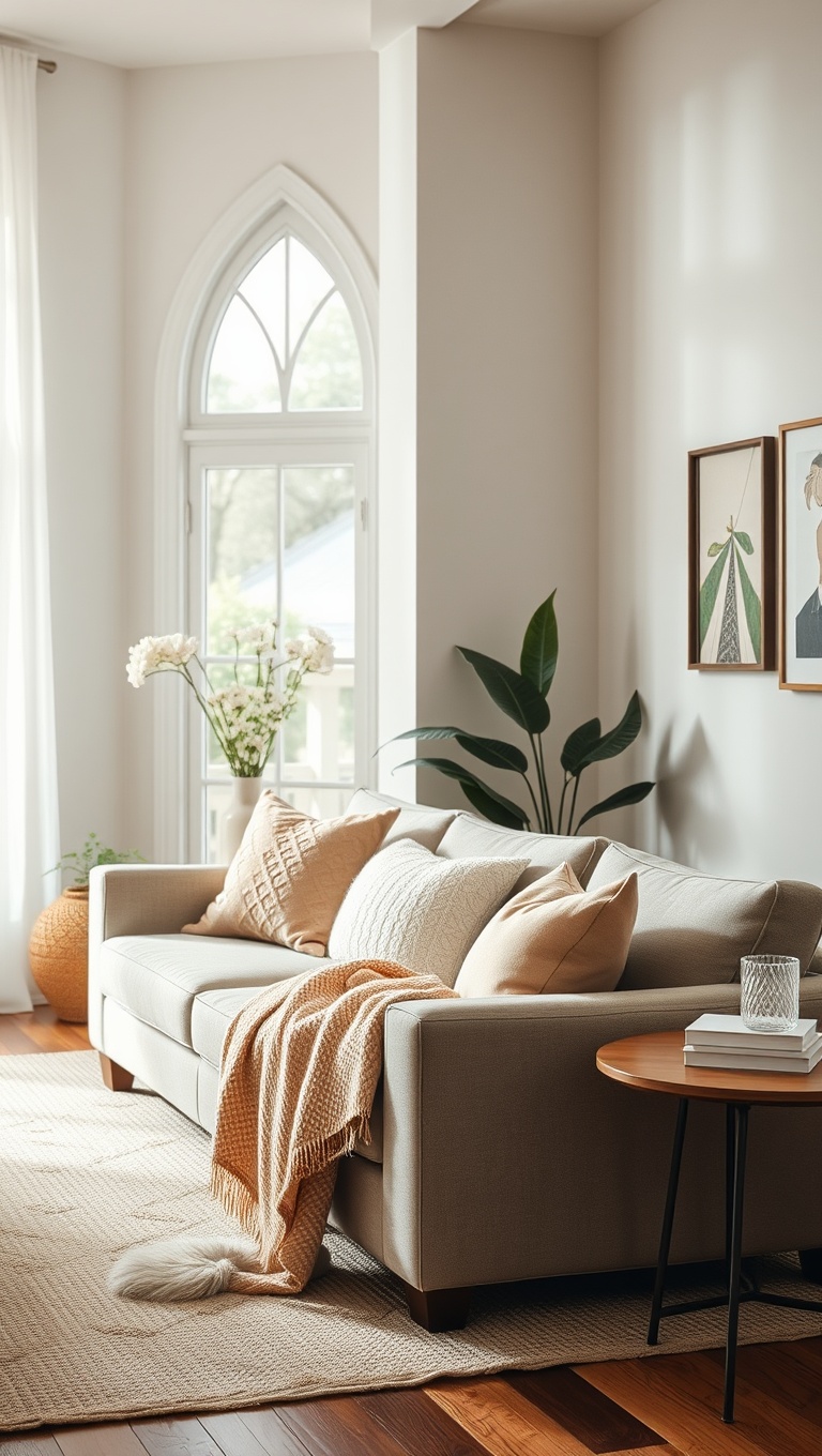 25 Cheerful Ideas to Refresh Your Living Room for Spring - 2. Add a Pop of Pastels with a Cozy Throw Blanket