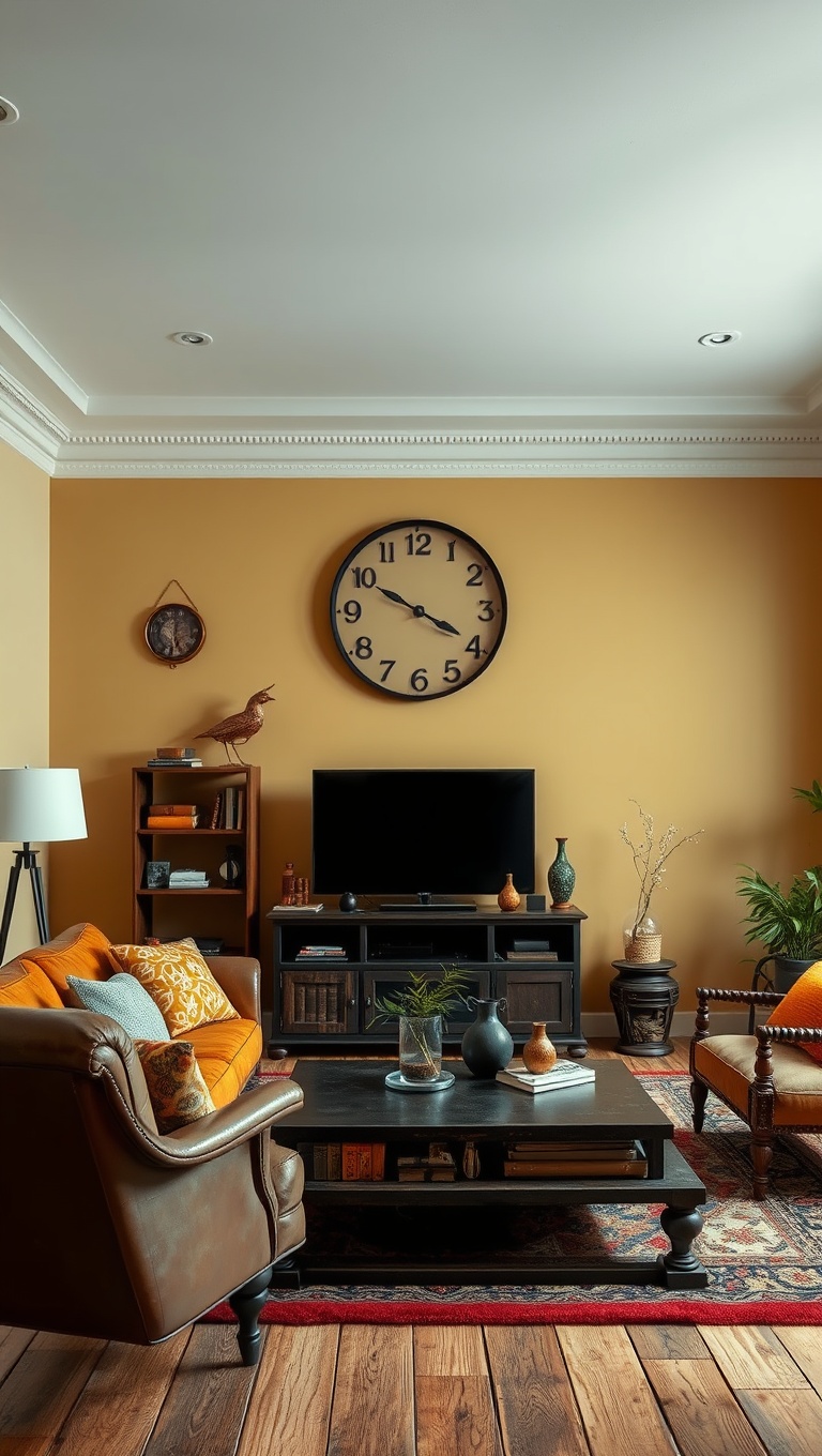 25 Whimsical Ideas to Steampunk Your Living Room - 8. Warm, Earthy Color Palettes