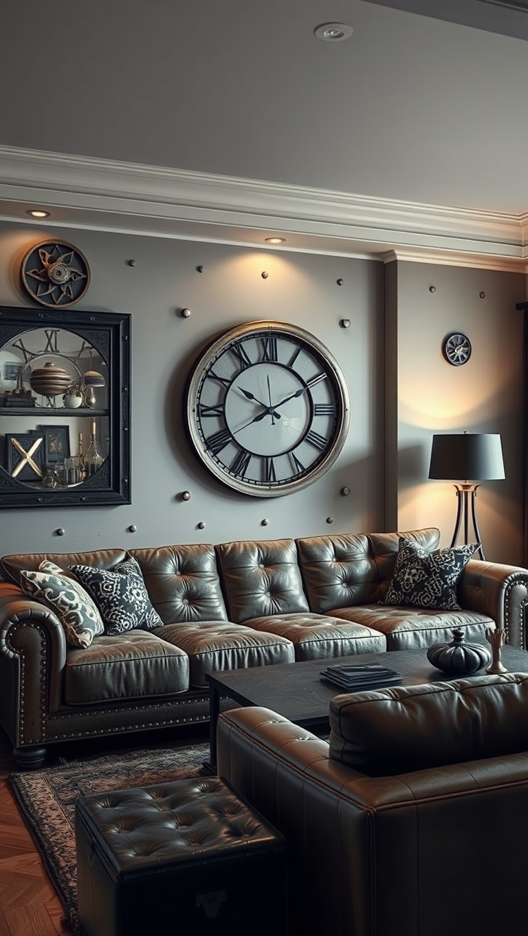 25 Whimsical Ideas to Steampunk Your Living Room - 6. Riveted Metal Accents