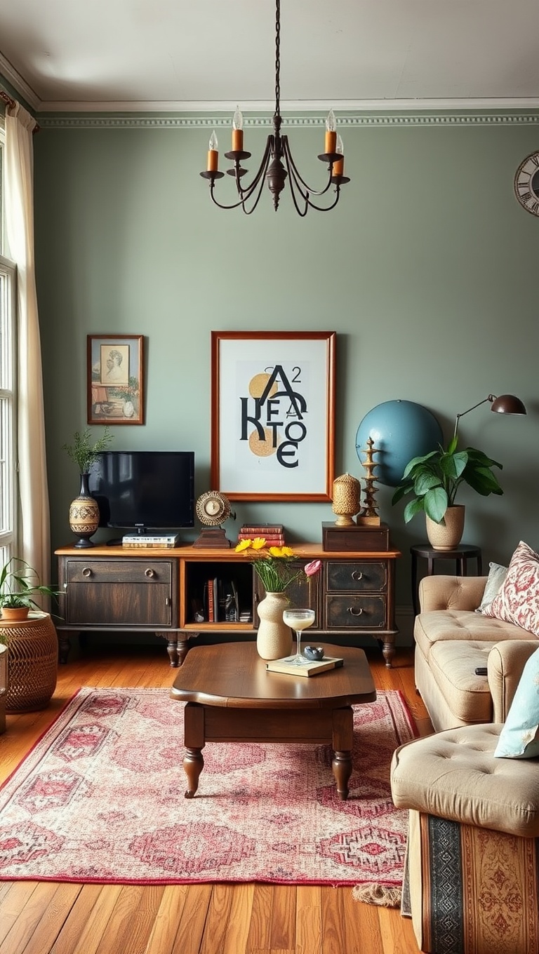 25 Charming Ideas to Create Your Vintage Living Room Oasis - 24. Upcycled Furniture: Eco-Friendly and Chic