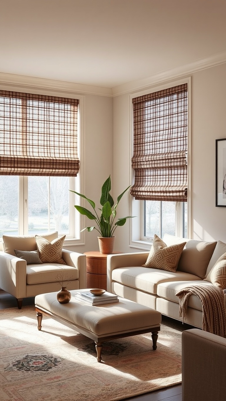25 Cozy Ideas to Create a Warm Living Room Oasis - 14. Window Treatments: Softening Natural Light