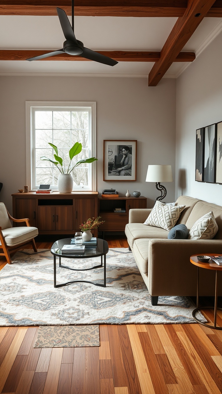 25 Cozy Ideas to Create a Warm Living Room Oasis - 4. Statement Rugs: Adding Comfort Underfoot