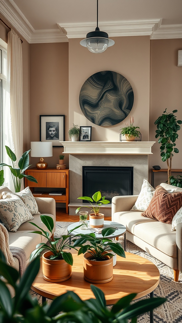 25 Cozy Ideas to Create a Warm Living Room Oasis - 8. Indoor Plants: Bringing Life to Your Space