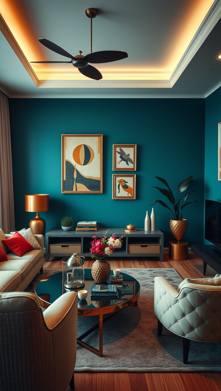 20 Stunning Ideas to Transform Your Living Room with Art Deco Flair - 13. Retro-Inspired Accessories for Fun