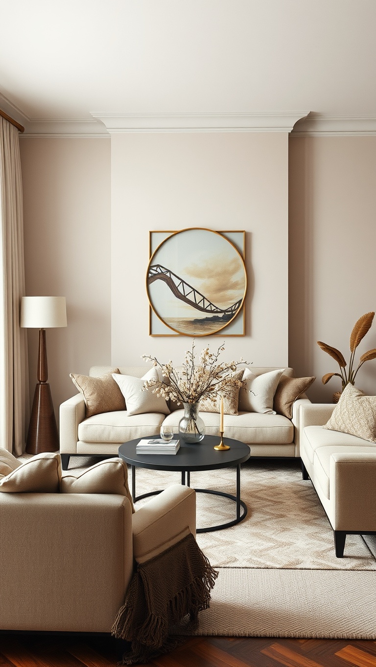 20 Chic Ideas for a Stunning Neutral Palette Living Room - 2. Cozy Up with Creamy Beiges