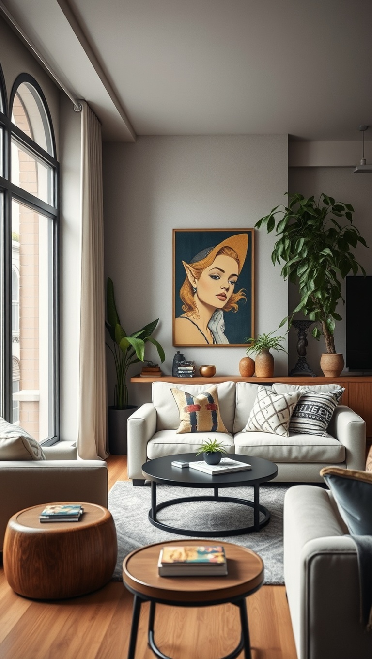 20 Chic Ideas for Urban Living Rooms That Inspire - 13. Incorporate Vintage Finds