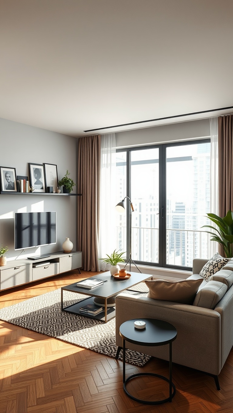 20 Chic Ideas for Urban Living Rooms That Inspire - 20. Keep it Functional with Smart Storage Solutions