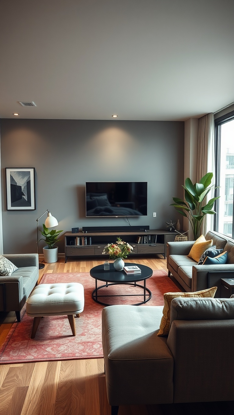 20 Chic Ideas for Urban Living Rooms That Inspire - 18. Play with Furniture Arrangement