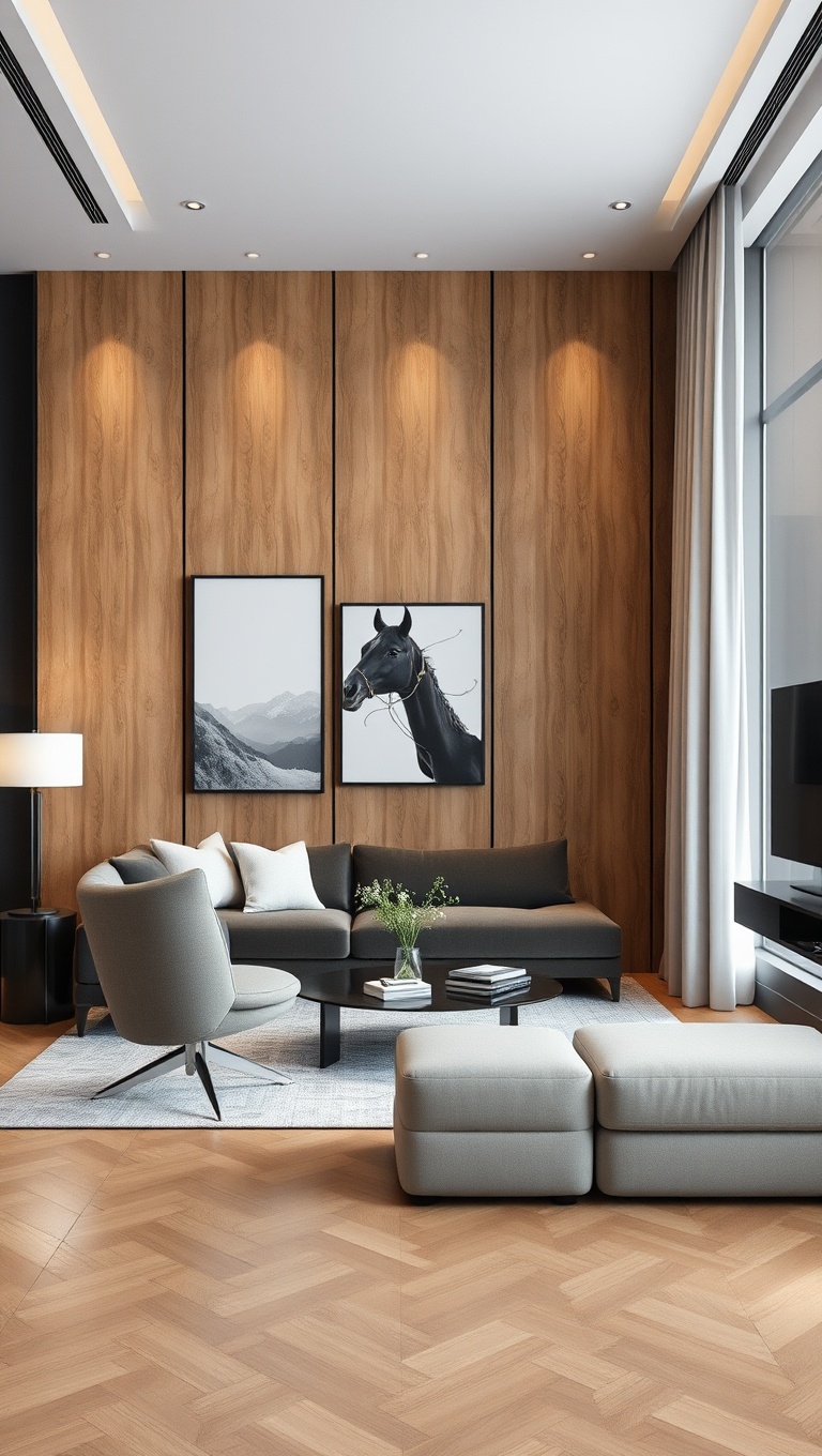 20 Chic Ideas for Urban Living Rooms That Inspire - 17. Create Zones with Room Dividers