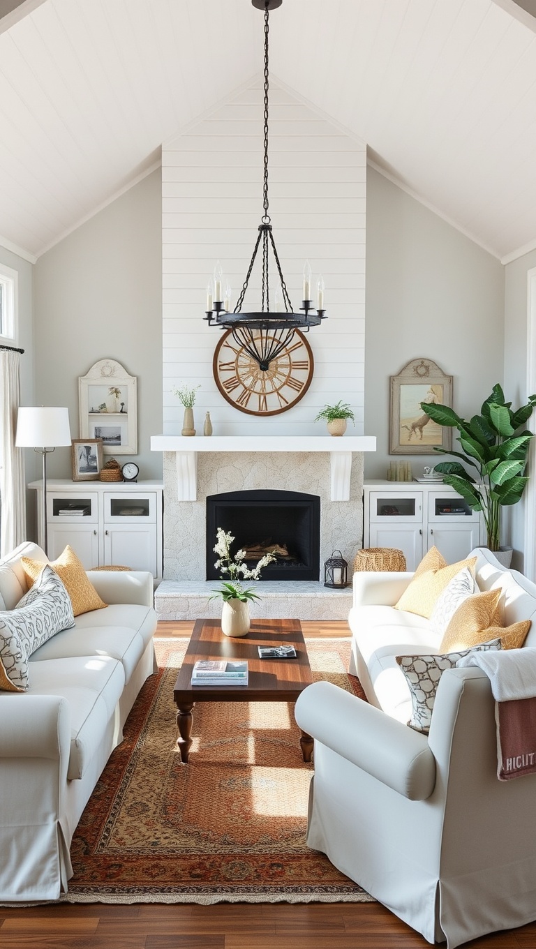 20 Breezy Ideas for Your Coastal Farmhouse Living Room - 1. Light and Airy Color Palettes