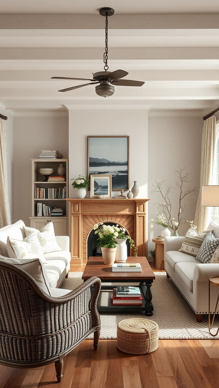 20 Charming Ideas for a Cottage Chic Living Room - 1. Cozy Up with Soft, Neutral Palettes