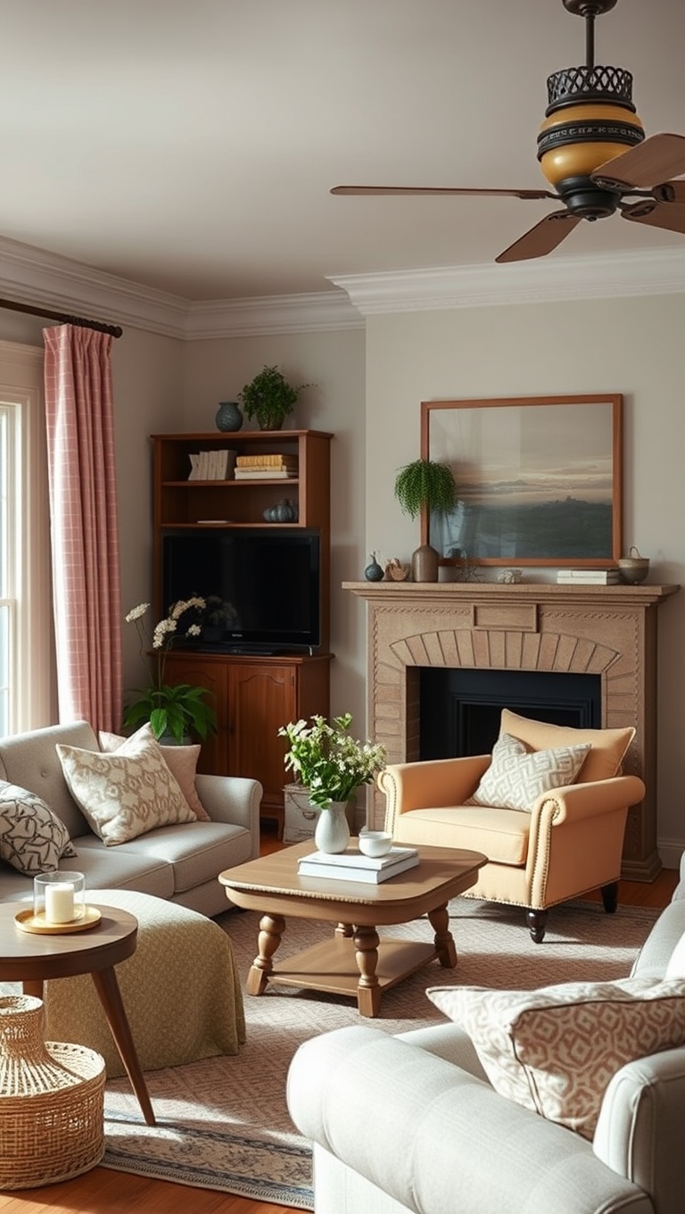 20 Charming Ideas for a Cottage Chic Living Room - 16. Use Pastel Colors for a Cheerful Touch