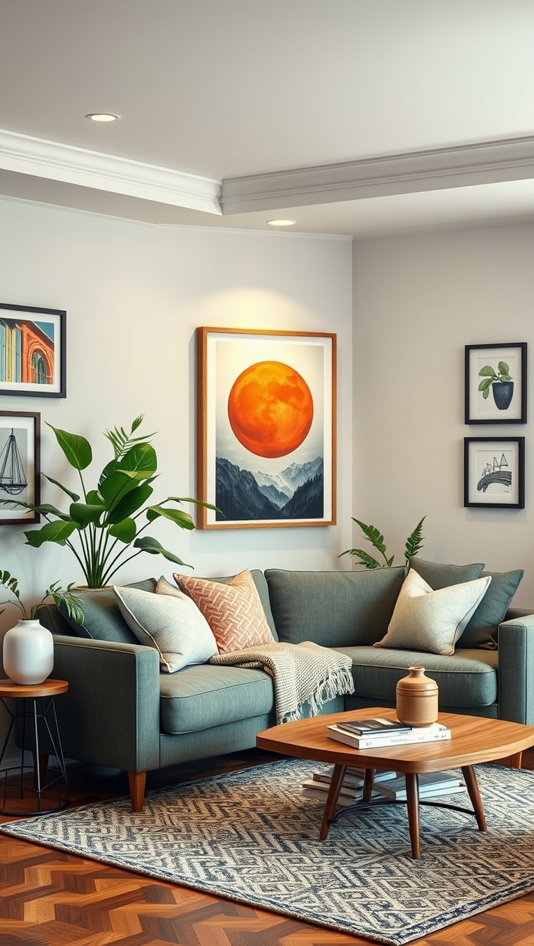 20 Cozy Reading Nook Ideas to Transform Your Living Room - 19. Personalize with Your Favorite Art