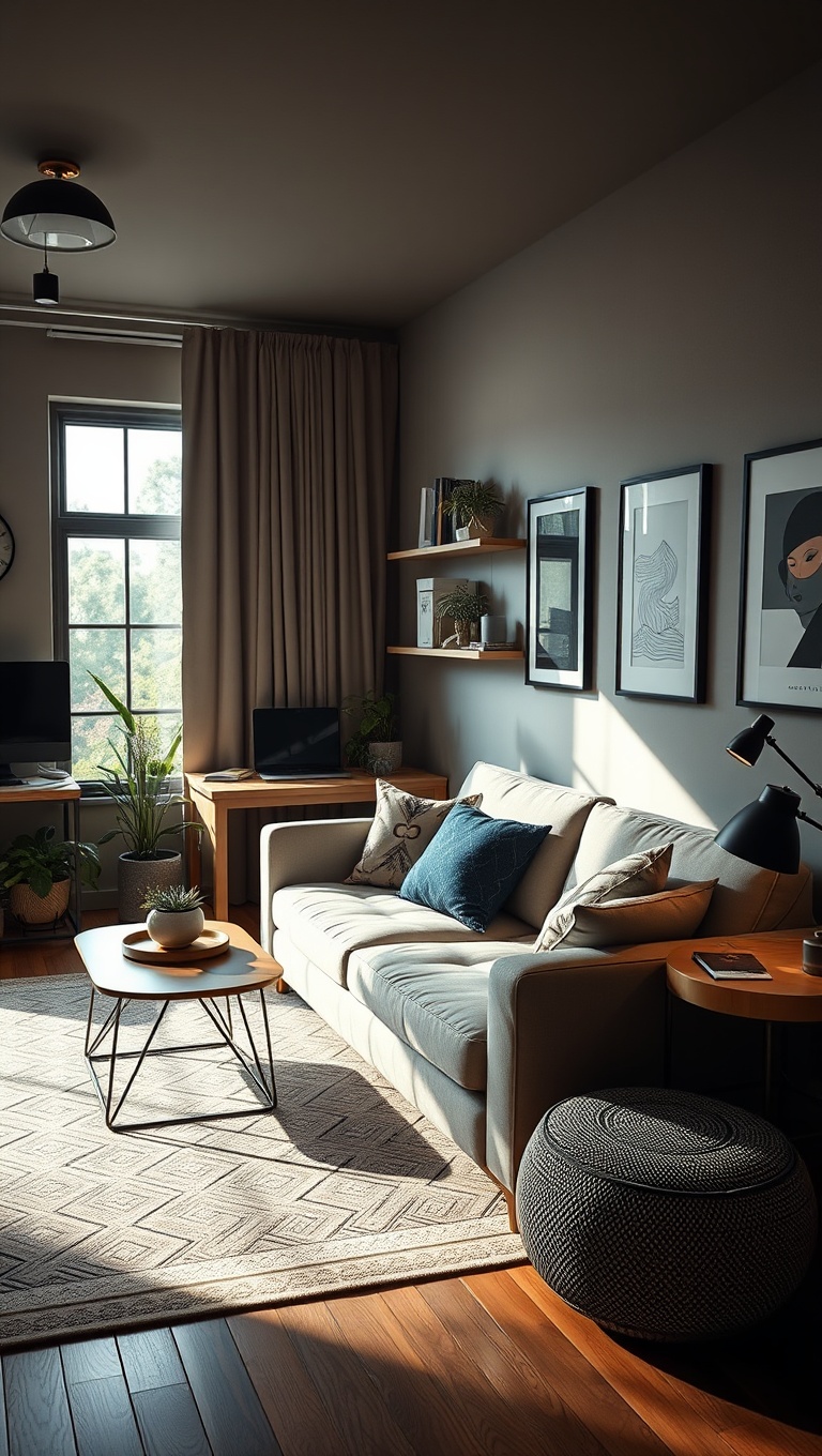 20 Creative and Inspiring Ideas for Your Workspace Living Room - 5. Multi-Functional Furniture: Maximize Space