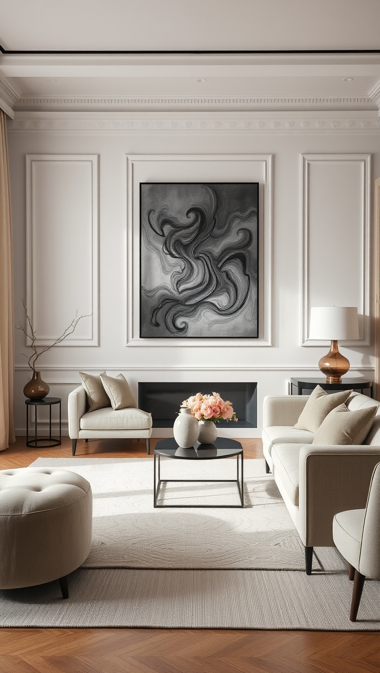 20 Chic Ideas for an Elegant Monochrome Living Room - 3. Soft Beige Bliss