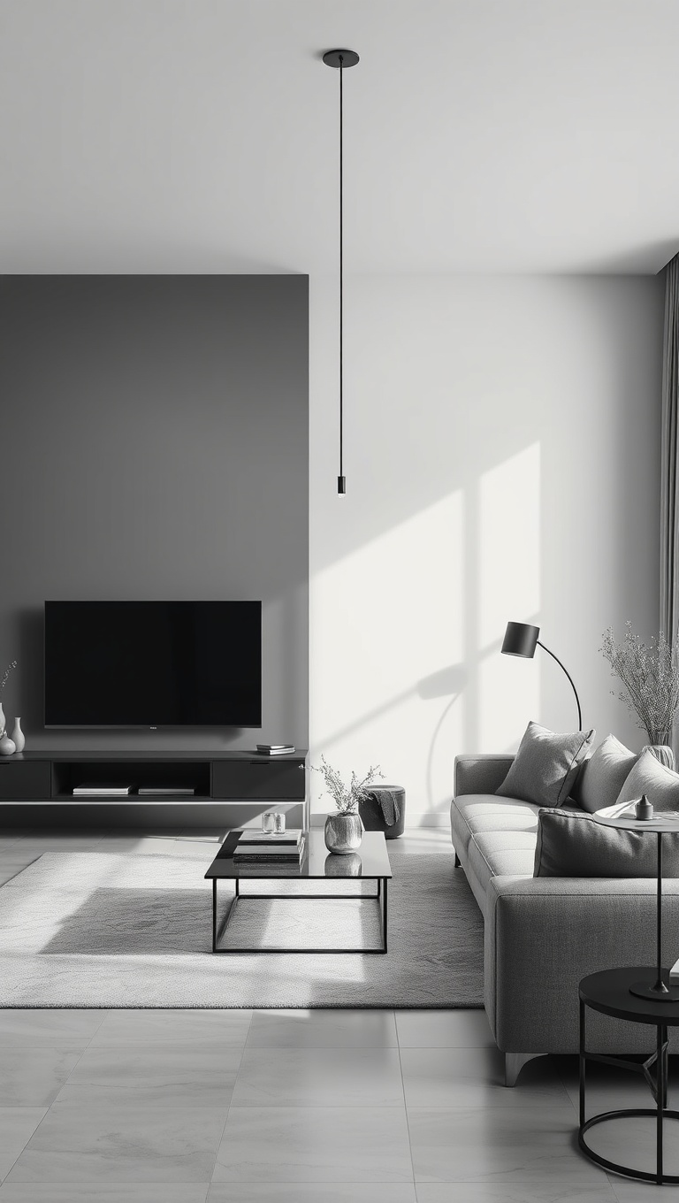 20 Chic Ideas for an Elegant Monochrome Living Room - 2. Serene Shades of Gray