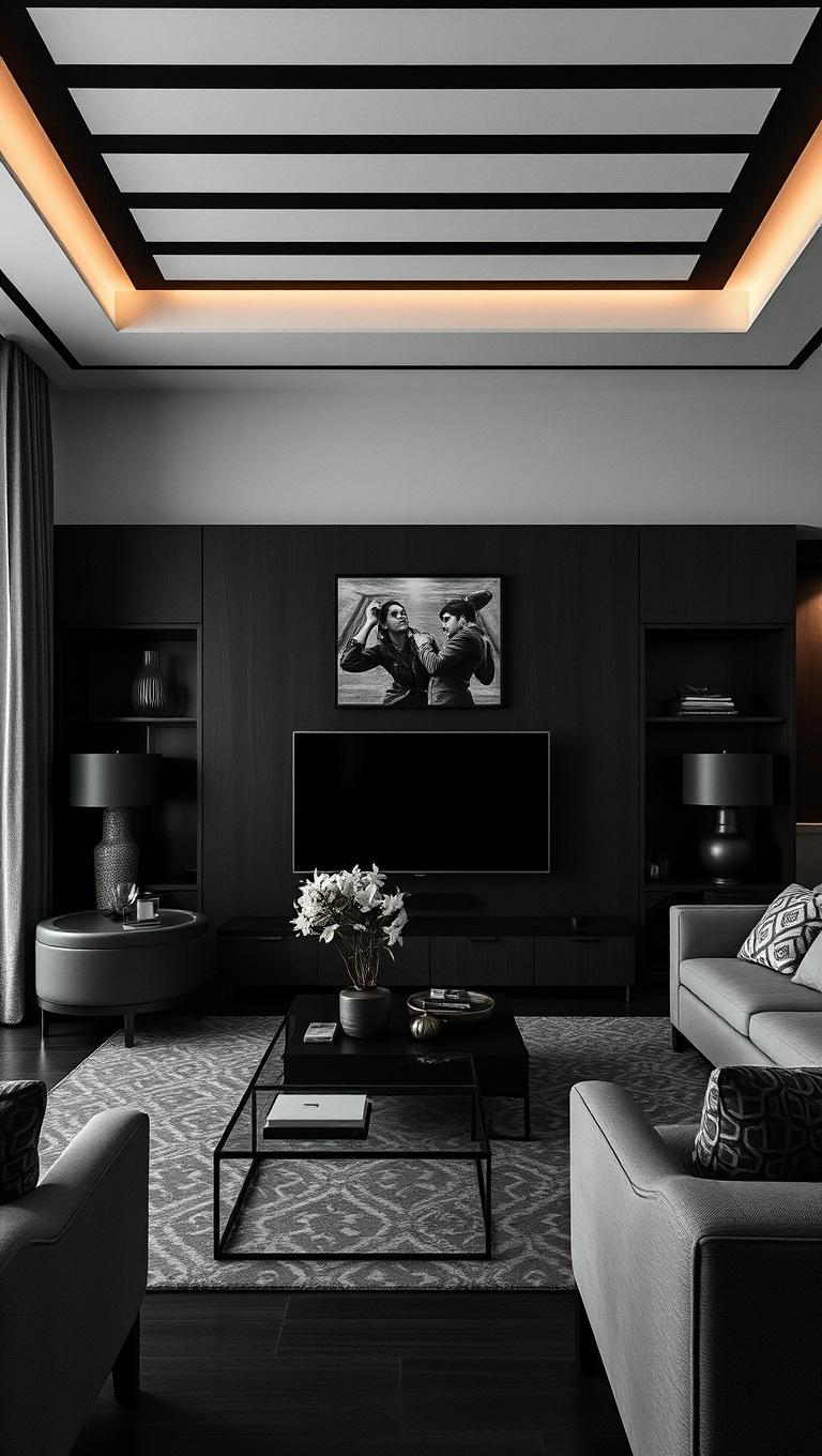 20 Chic Ideas for an Elegant Monochrome Living Room - 12. Daring Dark Brown Depth