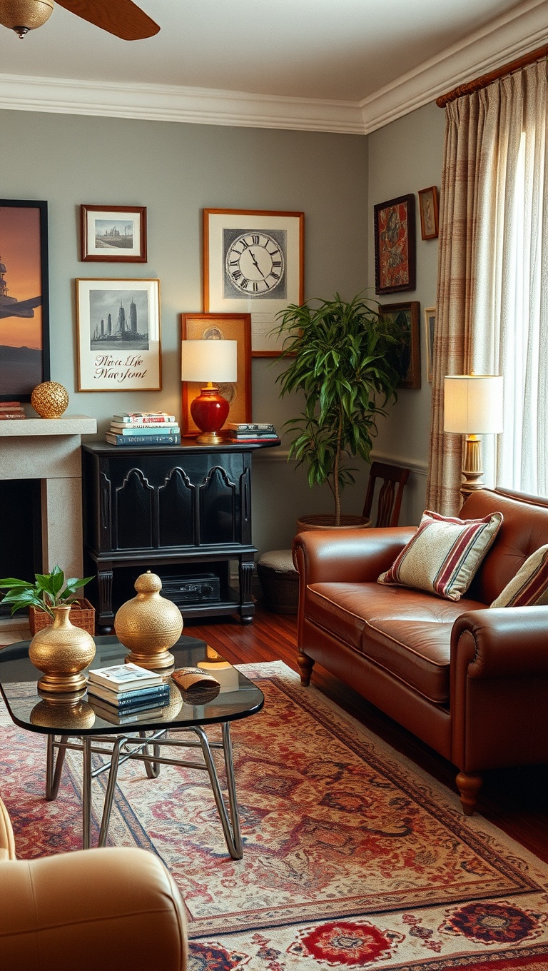 20 Funky Retro Living Room Ideas to Spark Your Creativity - 13. Vintage Accessories: Knickknacks with a Story