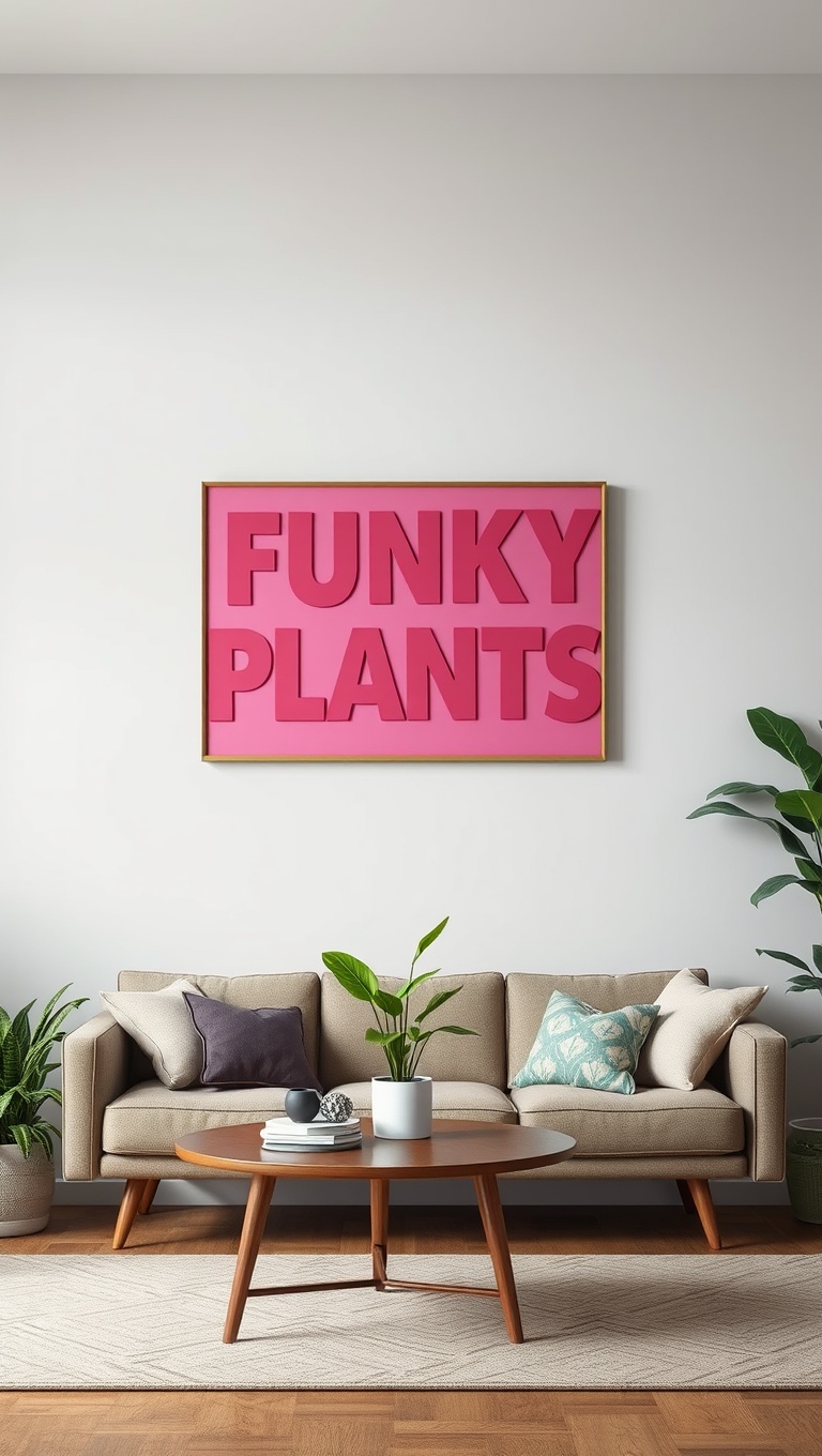 20 Funky Retro Living Room Ideas to Spark Your Creativity - 10. Funky Plants: Greenery for a Retro Touch