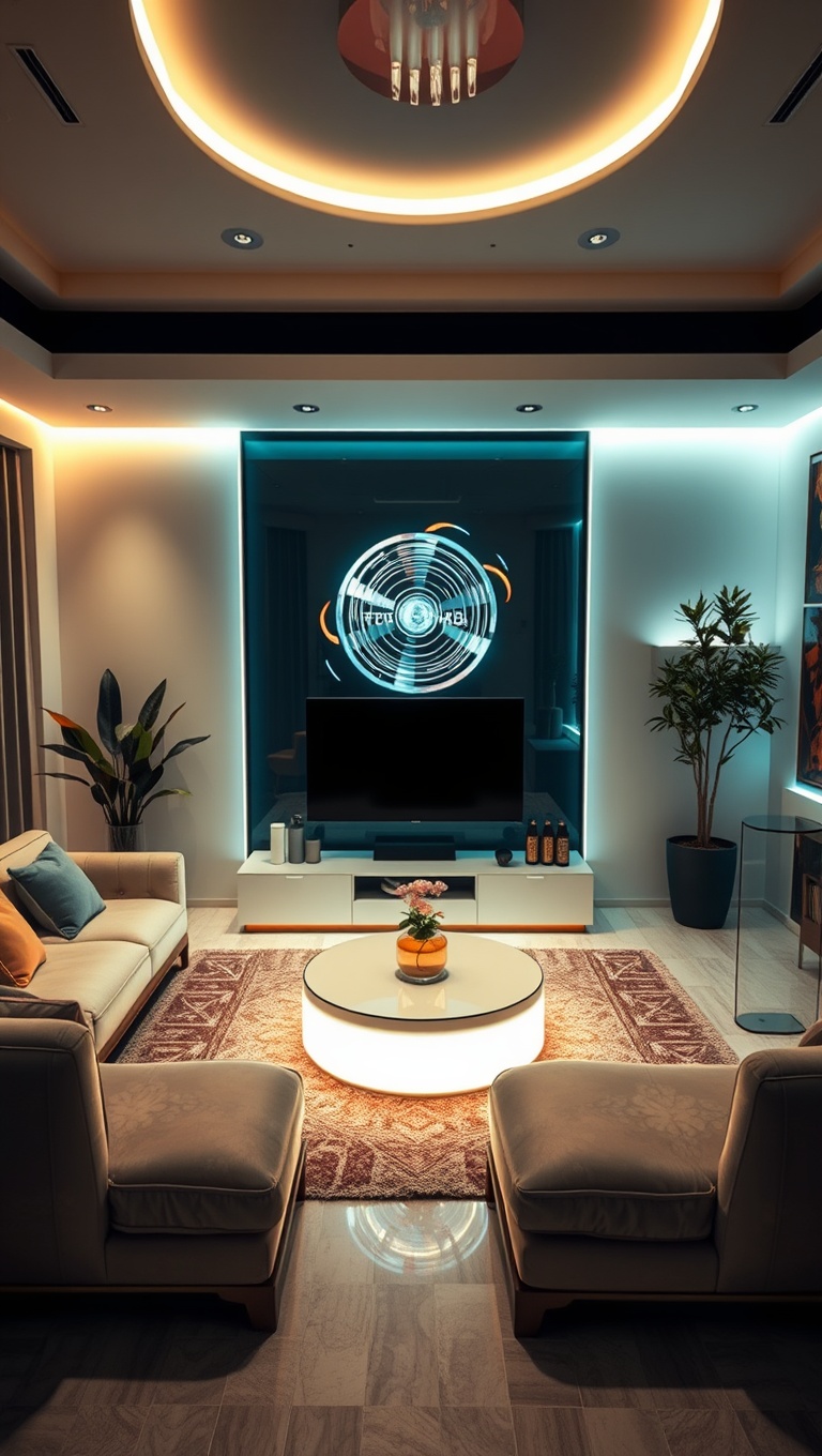 20 Inspiring Ideas for a Futuristic Living Room That Will Blow Your Mind! - 3. LED Mood Lighting to Set the Vibe
