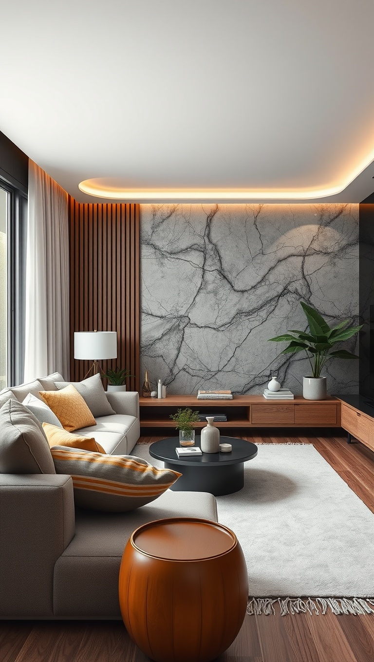 20 Inspiring Ideas for a Futuristic Living Room That Will Blow Your Mind! - 14. Eco-Friendly Materials for a Sustainable Touch