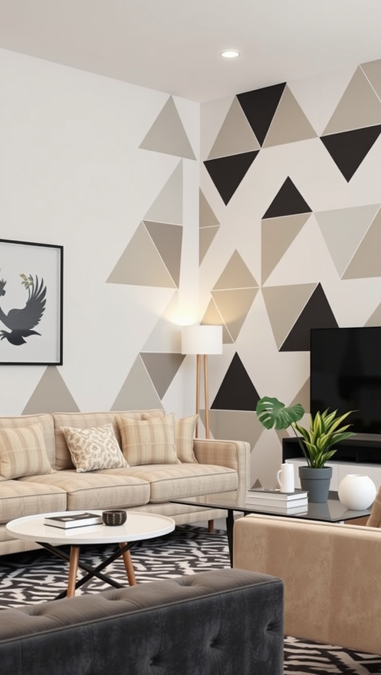 20 Stunning Ideas to Transform Your Living Room with Geometric Patterns - DIY Geometric Projects: Get Crafty and Creative