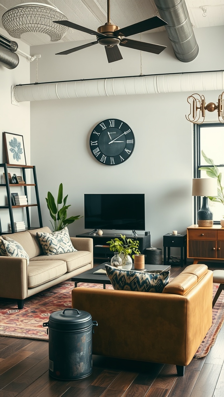 20 Stunning Ideas to Achieve an Industrial Chic Vintage Living Room - 4. Incorporate Metal Accents