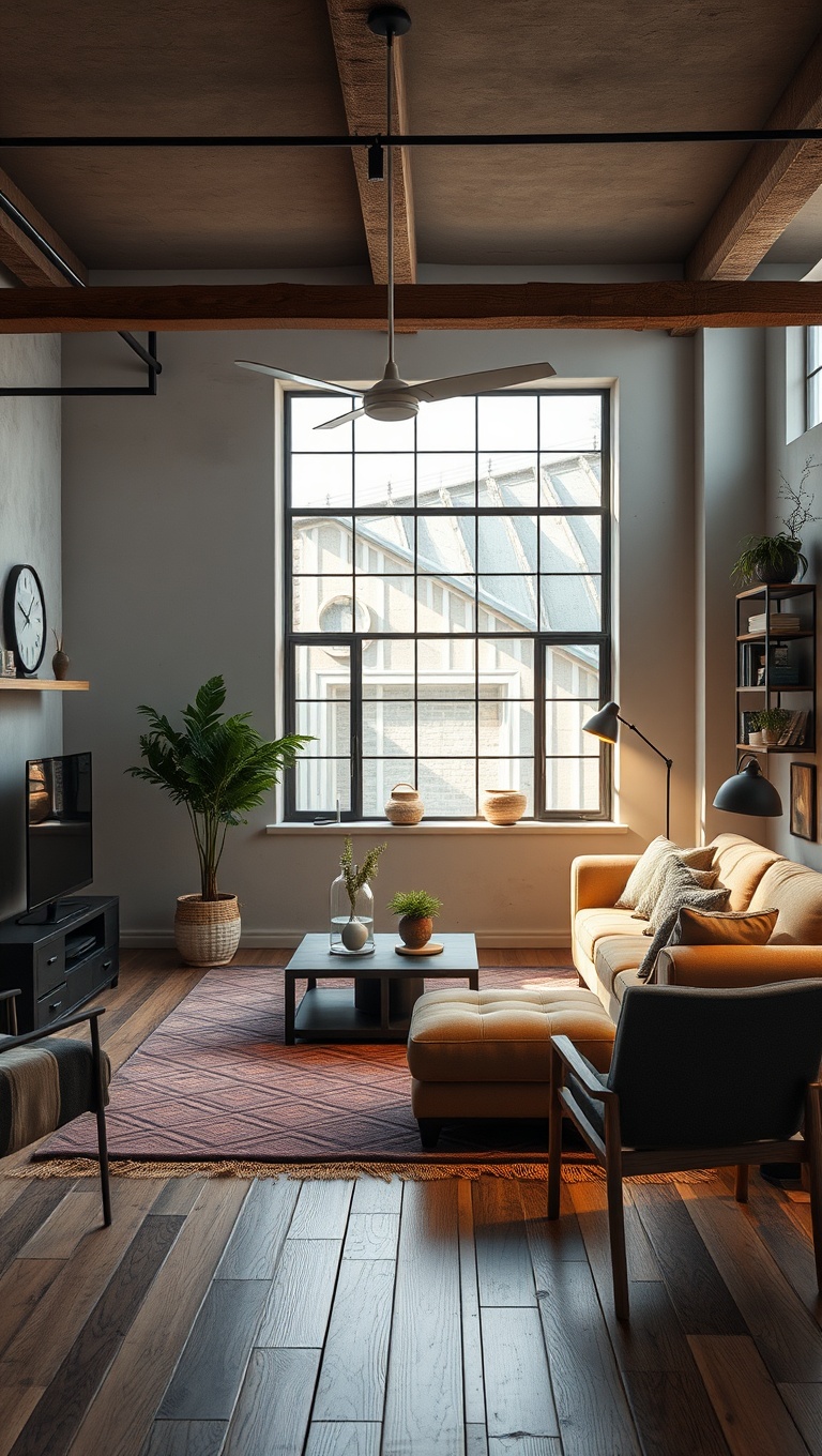 20 Stunning Ideas to Achieve an Industrial Chic Vintage Living Room - 8. Go for an Open Floor Plan